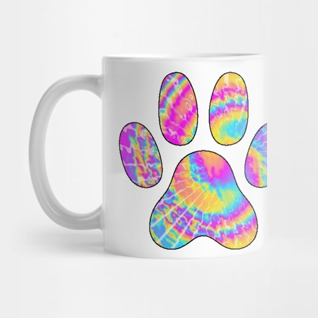 Neon Paw Print by ARTWORKandBEYOND